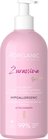 4Organic - Naturalny płyn do higieny intymnej Żurawina 350ml