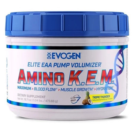 Evogen Amino K.E.M. EAA Aminokwasy 464 g smak owoce tropikalne