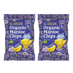 Zestaw: 2x CHIPSY Z MANIOKU SOLONE BIO 60 g - EL ORIGEN