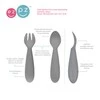 EZPZ Komplet naczyń silikonowych Mini Feeding Set szary