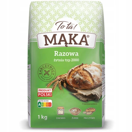 Zestaw 10x ToTa! Mąka żytnia razowa typ 2000 - 1 kg