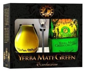 Organic Mate Green Zestaw yerba mate BIO  400 g + Bombilla + Luka - mix