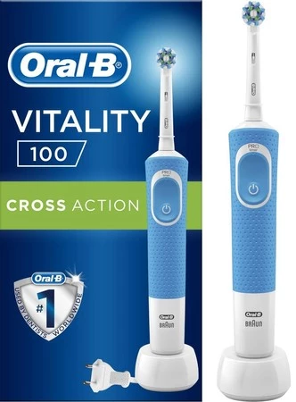 ORAL-B BRAUN SZCZOTECZKA ELEKTRYCZNA VITALITY D100 BLUE Cross Action