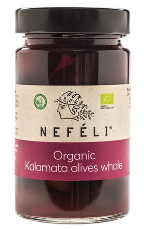 NEFELI OLIWKI CZARNE KALAMATA Z PESTKĄ W ZALEWIE BIO 300 g (170 g)