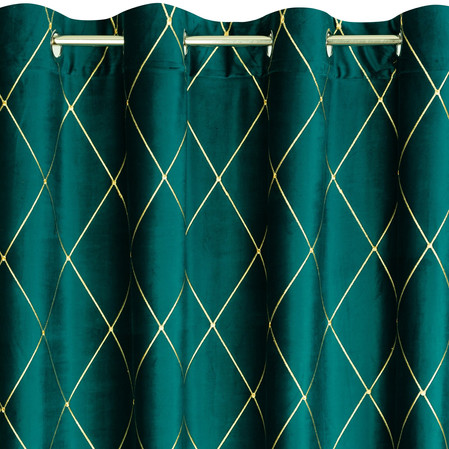 ZASŁONA DEKORACYJNA PIERRE CARDIN MARGO 140 X 250 CM TURKUSOWY