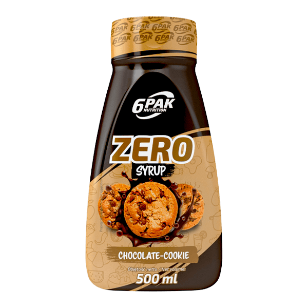 6PAK SYRUP ZERO syrop słądzący zero cukru 500ml smak czekolada ciasteczko - Nabea.pl