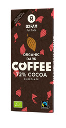OXFAM CZEKOLADA GORZKA Z ZIARNAMI KAWY FAIR TRADE BIO 100 g