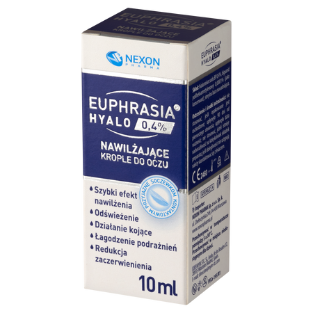 Nexon Euphrasia Hyalo 0,4% Nawilżające Krople Do Oczu 10ml