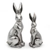 Ozdoba Wielkanocna, Figurka ceramiczna, kolor srebrny, rozmiar 13 x 12 x 30 cm