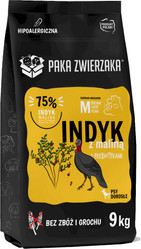 PAKA ZWIERZAKA Indyk z Maliną M bez zbóż 9kg
