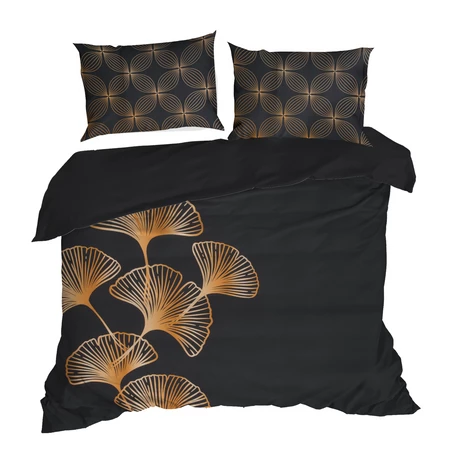 Komplet pościel 160X200 cm czarna 100% Makosatyna