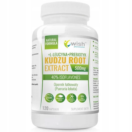 Wish Kudzu Root Extract 500mg 40% isoflavones 120 kaps.