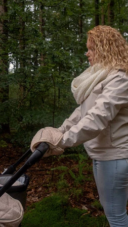 Lodger Wodoodporna mufka do wózka jasnobeżowa Taslon Birch