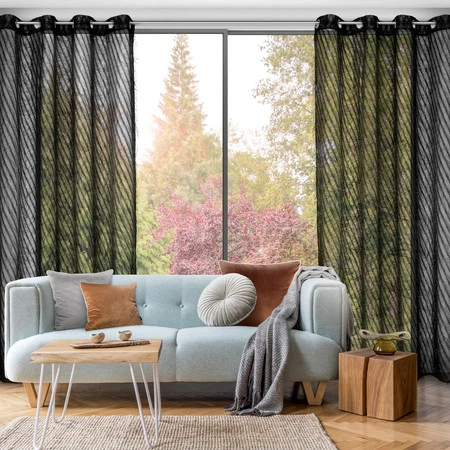 ZASŁONA GOTOWA LAUREL 140 X 250 CM CZARNY