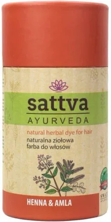 Sattva - Naturalna ziołowa farba do włosów Henna & Amla 150g