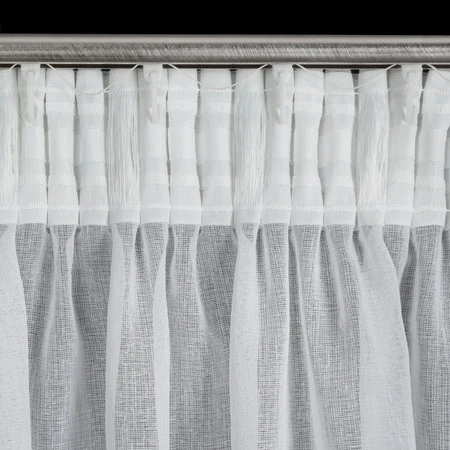 FIRANA GOTOWA INES NA TAŚMIE 140 X 270 CM BIAŁY