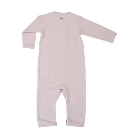 Lodger Pajacyk piżamka niemowlęca bawełniana jasny róż Basic Rib Tan r. 68