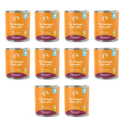 Zestaw 10x HERRMANN'S Selection Puppy Bio Gans - bio gęsina dla szczeniąt (800g)