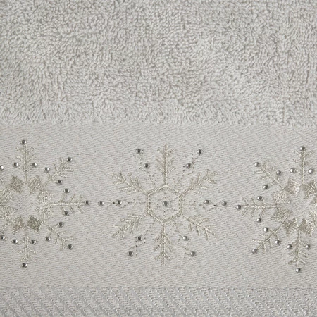 Ręcznik Świateczny Joy3 70 x 140 cm, Srebrny