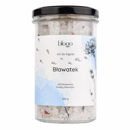 Błogo, Sól do kąpieli Bławatek, 600 g