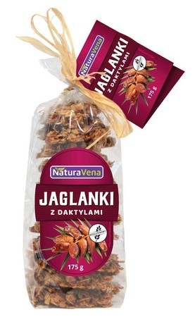 NATURAVENA CIASTKA JAGLANKI Z DAKTYLAMI BEZGLUTENOWE 175g