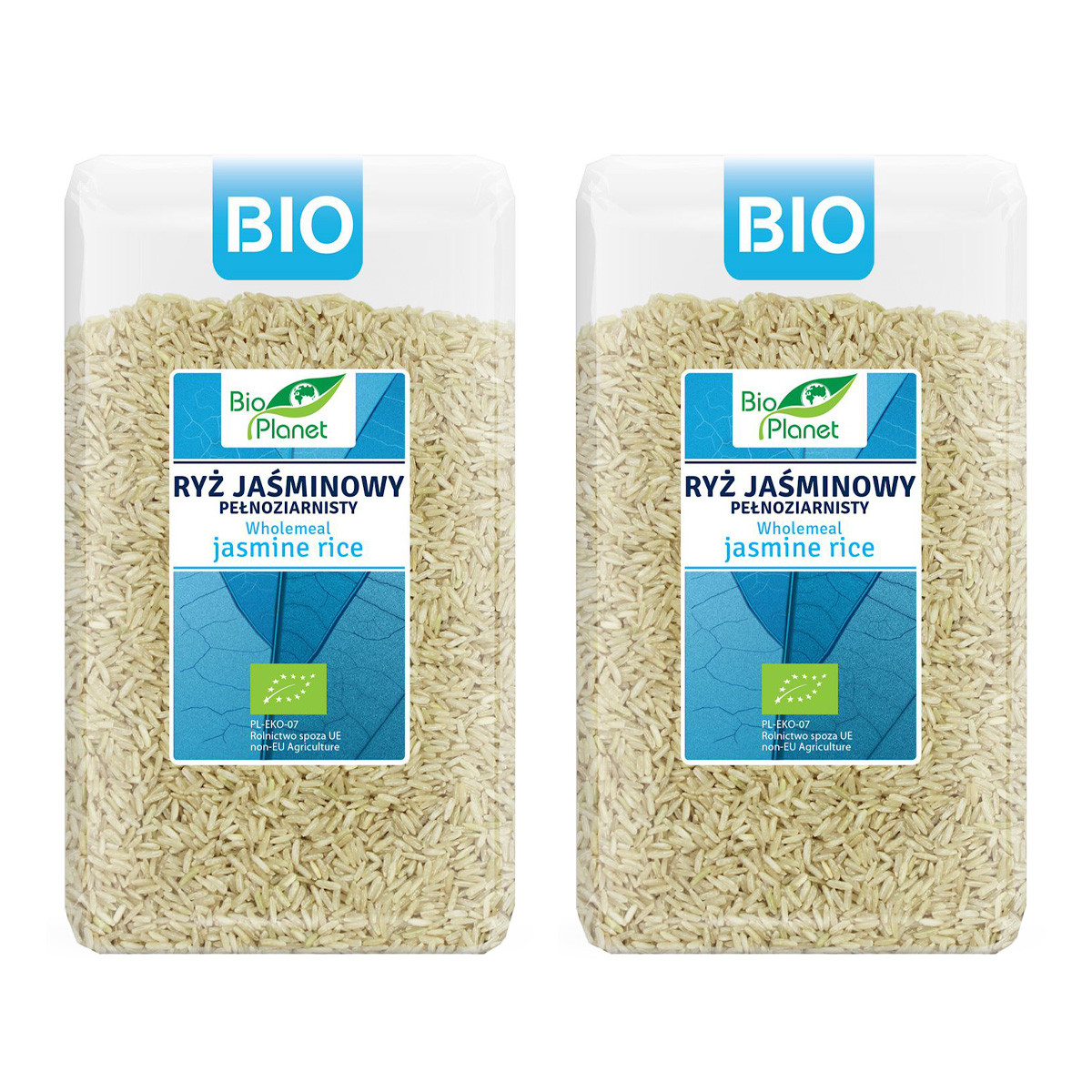 Zestaw 2x RYŻ JAŚMINOWY PEŁNOZIARNISTY BIO 1 kg - BIO PLANET - Nabea.pl