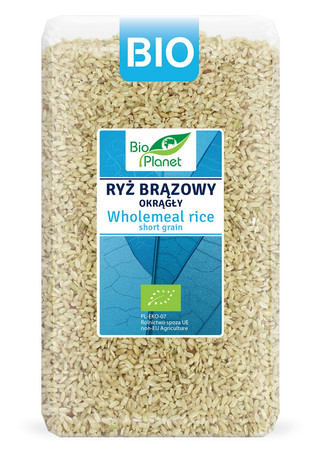 Bio Planet − Ryż brązowy okrągły BIO − 1 kg