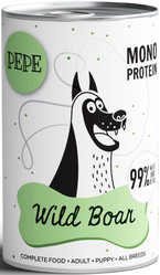 Paka Zwierzaka Pepe Wild Boar 99% dziczyzna- karma mokra dla psa - 400g