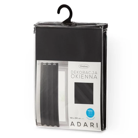 ZASŁONA GOTOWA ADARI 140 X 250 CM CZARNY