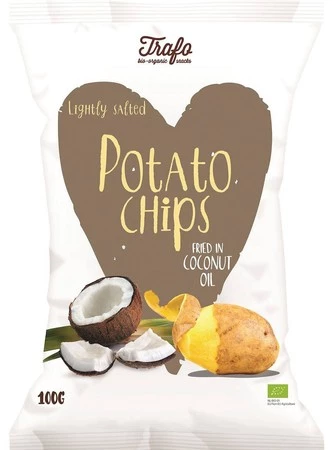 TRAFO CHIPSY ZIEMNIACZANE SMAŻONE NA OLEJU KOKOSOWYM BIO 100 g