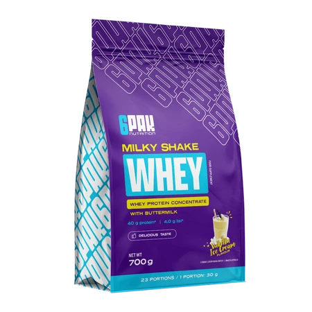 6PAK MILKY SHAKE WHEY odżywka białko WPC  700g smak lody waniliowe