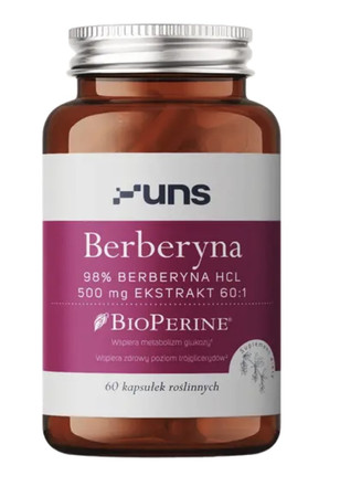 UNS Berberyna + Bioperine na wsparcie układu krążenia 60 kaps. vege