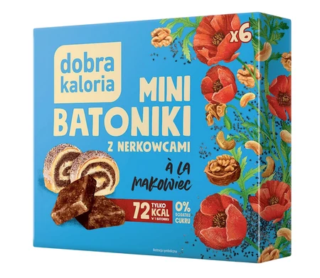 DOBRA KALORIA Mini batoniki a'la makowiec z nerkowców (6x18g) KUBARA