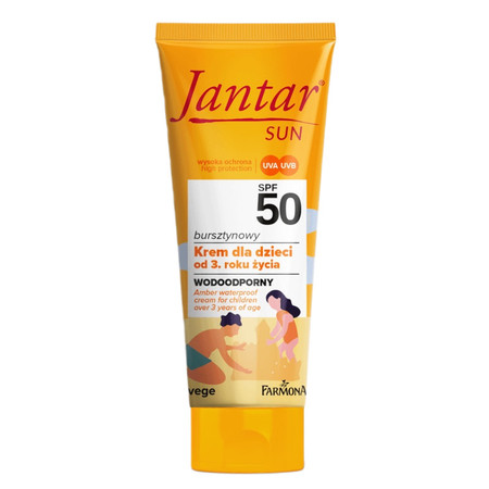 Jantar Sun bursztynowy wodoodporny krem dla dzieci SPF50 50ml