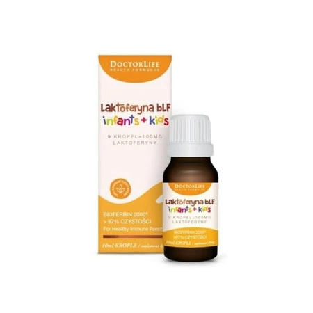 Doctor Life Laktoferyna bLF Infants + Kids 100mg suplement diety w kroplach 10ml