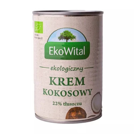 EkoWital − Krem kokosowy 22% tłuszczu BIO − 400 ml