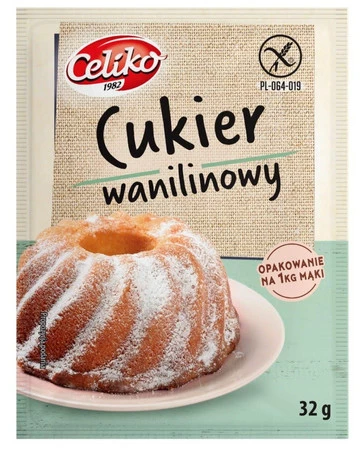 Celiko − Cukier waniliowy bez glutenu − 32 g