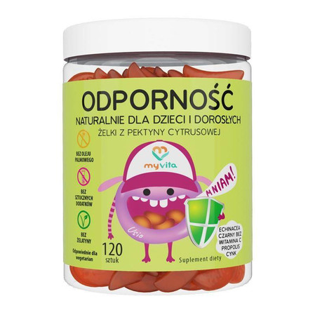  Myvita Żelki Naturalne Odporność 120 szt