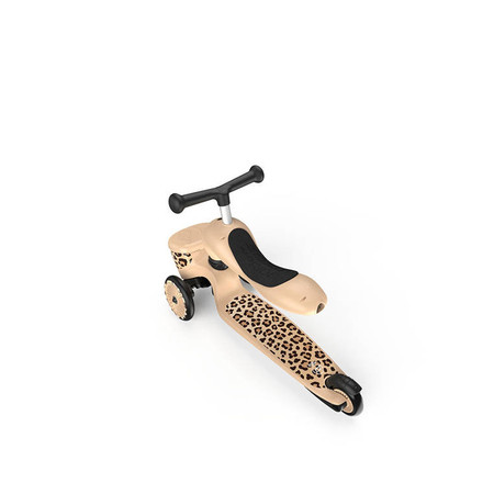 SCOOTANDRIDE Highwaykick 1 Lifestyle 2w1 Jeździk i hulajnoga z zamykanym schowkiem 1-5 lat Leopard
