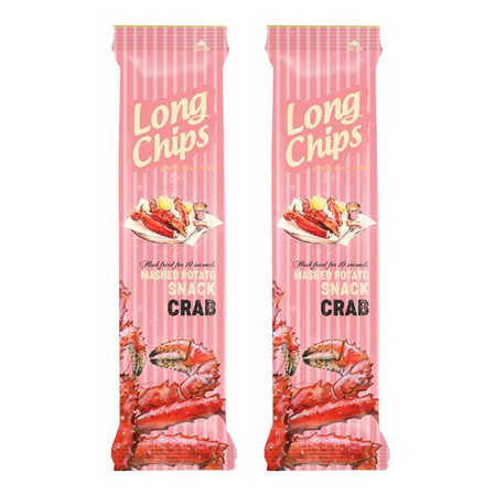 Zestaw 2x Chipsy ziemniaczane o smaku kraba 75 g