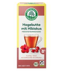 HERBATKA DZIKA RÓŻA Z HIBISKUSEM BIO (20 x 2,5 g) 50 g - LEBENSBAUM