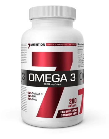 7NUTRITION Omega 3 kwasy tłuszczowe EPA i DHA - 200 kaps.
