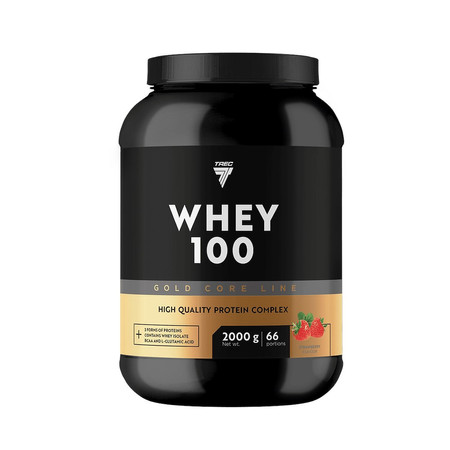 Trec GOLD CORE LINE WHEY 100 białko Izolat + Hydroizolat + Koncentrat 2000g smak truskawka