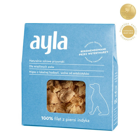 AYLA filet z piersi indyka liofilizowane - przysmaki dla psa - 28g