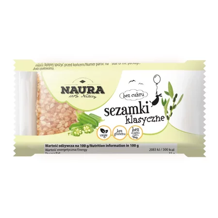 Zestaw 10x Sezamki bez cukru 27 g