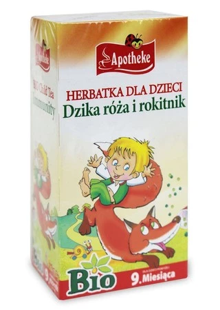 HERBATKA DLA DZIECI - DZIKA RÓŻA I ROKITNIK BIO (20 x 1,5 g) 30 g - APOTHEKE