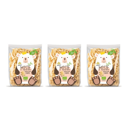 Zestaw: 3x CHRUPKI KUKURYDZIANE MISIE BIO 80 g - GRANEX