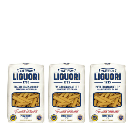 Zestaw: 3x Makaron Liguori IGP Penne Rigate 500G