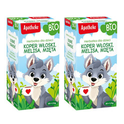 Zestaw: 2x Apotheke Bio Herbatka dla dzieci Na trawienie Apotheke 20 x 1,5g