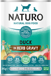 NATURO Adult Dog GF Kaczka w sosie ziołowym 390g